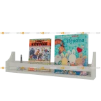 Полка для книг монтессори белая на стену