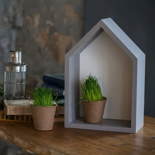 Полки домики Полка домик серая
